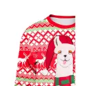 2018 new style Cute Xmas Party Women Sweatshirt ong Sleeves Round Neck Christmas Hedging - Red