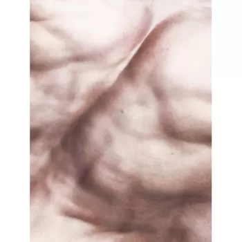 3D Muscle Print Pouch Pocket Funny Hoodie - Warm White