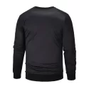 3D Printed Crew Neck Pullover Sweatshirt - Black