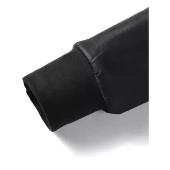 3D Printed Crew Neck Pullover Sweatshirt - Black