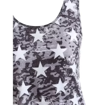 American Flag Pattern Tank Top - Multi-a