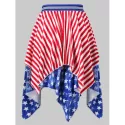 American Flag Print idi Skirt -