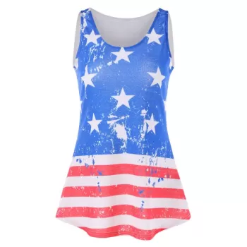 American Flag Tank Top - Blue
