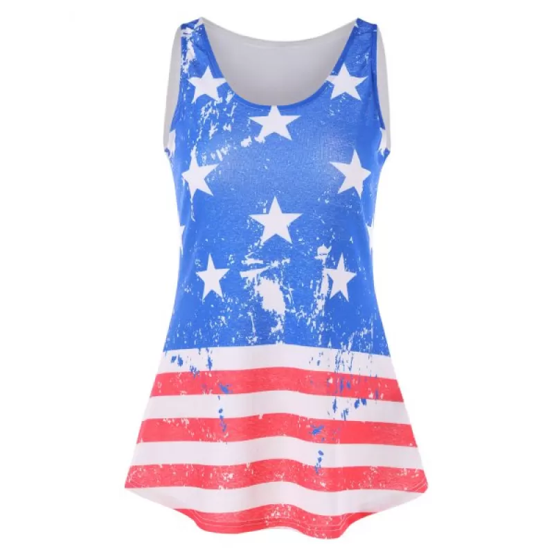 American Flag Tank Top - Blue