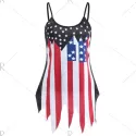 American Flag Two Piece Tops - Black