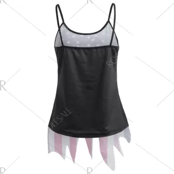 American Flag Two Piece Tops - Black