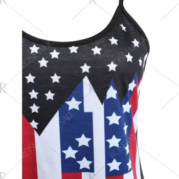 American Flag Two Piece Tops - Black