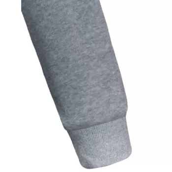 Angel Wings Print Zipper Drawstring Hoodie - Light Gray