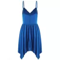 Asymmetric Color Block Cami Dress - Royal Blue