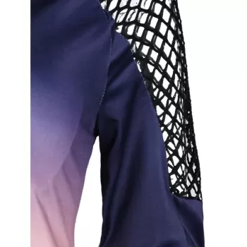 Asymmetric Hollow Out Ombre T Shirt -