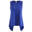 Asymmetric Overlap leeveless Top - Cobalt Blue