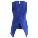 Asymmetric Overlap leeveless Top - Cobalt Blue