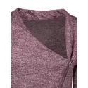 Asymmetrical Zippered Women's Sweatshirt - Dark Auburn