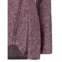 Asymmetrical Zippered Women's Sweatshirt - Dark Auburn