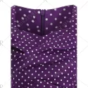 Audrey Hepburn Style Tiny Polka Dot Pattern Swing Skater Dress - Purple