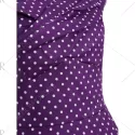 Audrey Hepburn Style Tiny Polka Dot Pattern Swing Skater Dress - Purple