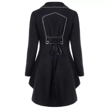 Back ace Up High ow ongline Coat - Black