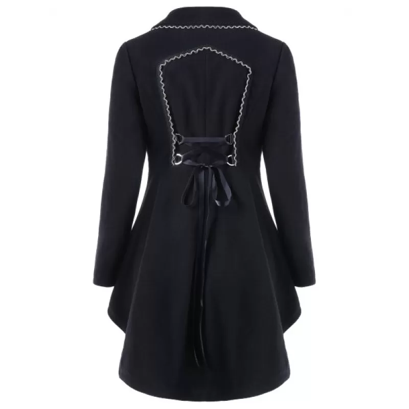 Back ace Up High ow ongline Coat - Black