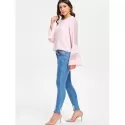 Bell Sleeve ace Crochet Blouse - Pink Bubblegum