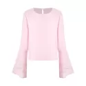 Bell Sleeve ace Crochet Blouse - Pink Bubblegum