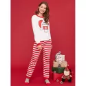 Bottles Christmas Matching Family Pajamas - Red Mom