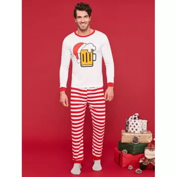 Bottles Christmas Matching Family Pajamas - Red Mom