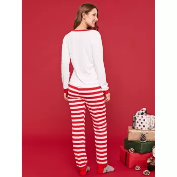 Bottles Christmas Matching Family Pajamas - Red Mom
