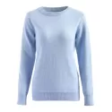 Bowknot Back Plain Sweater - Light Blue One