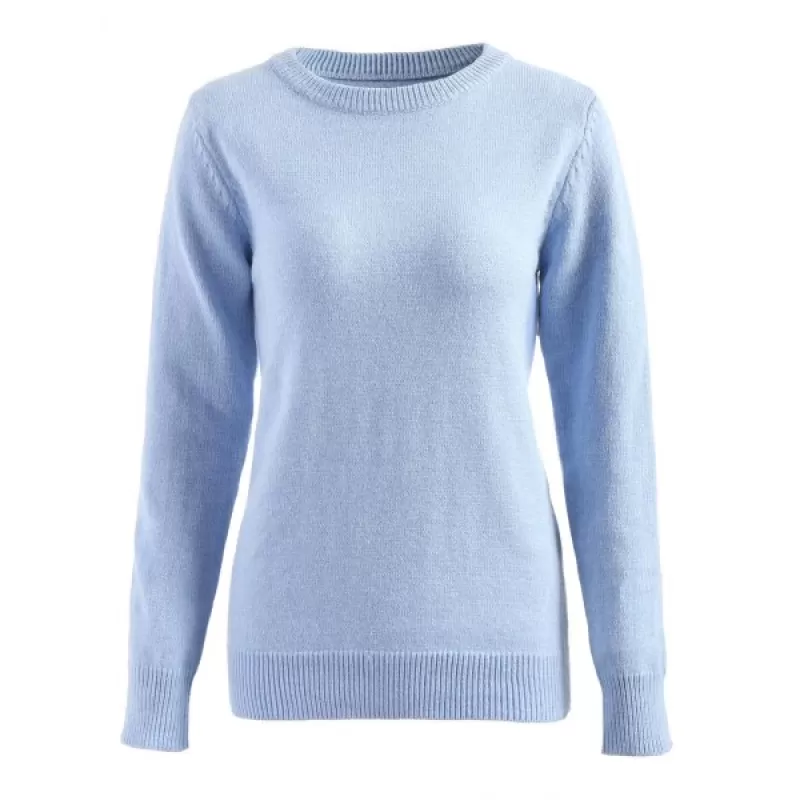 Bowknot Back Plain Sweater - Light Blue One