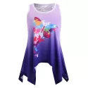 Butterfly Print Ombre Tank Top -