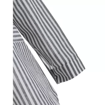 Button Up triped Print hirt - Gray