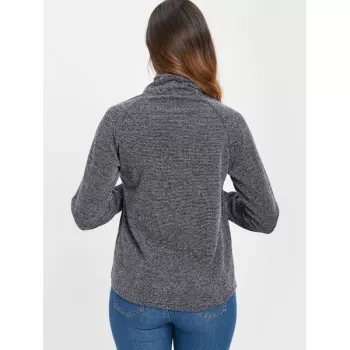Buttons Color Block Top - Gray
