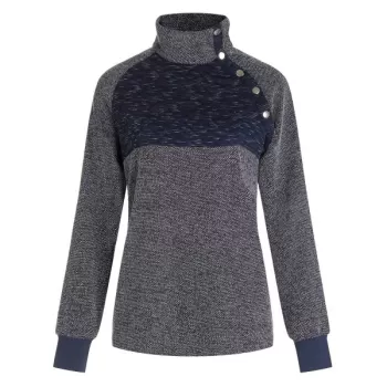 Buttons Color Block Top - Gray