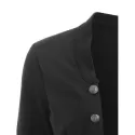 Buttons Flounce Open Jacket - Black