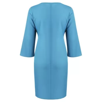 Buttons Knotted Mini Dress - Blue Ivy