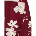 Cami Ditsy Print Zipper High Waist Dress - Red Wine