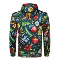 Candy Gift Printed Pocket Hoodie - Greenish Blue