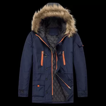 Casual Pockets Hooded Outwear Coat - Cadetblue