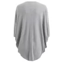 Casual olid Color 3/4 leeve Loose Collarless Cardigan For Women - Gray