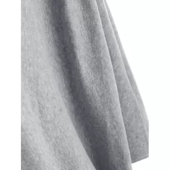 Casual olid Color 3/4 leeve Loose Collarless Cardigan For Women - Gray