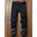 Casual Stripe Multi Pockets Ombre Cargo Pants - Black