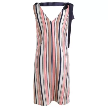 Casual V Neck triped Dress -