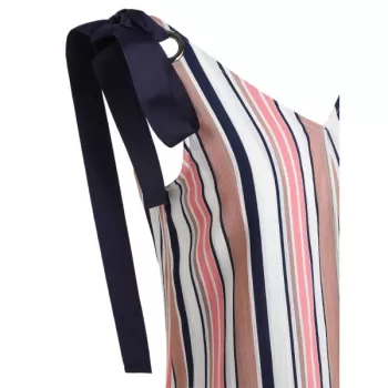 Casual V Neck triped Dress -