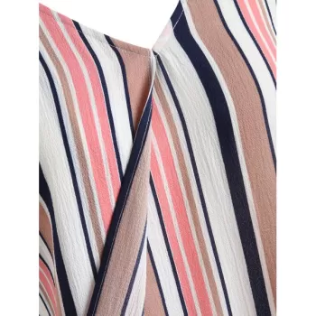 Casual V Neck triped Dress -