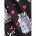 Cat Print A Line Vintage Dress -