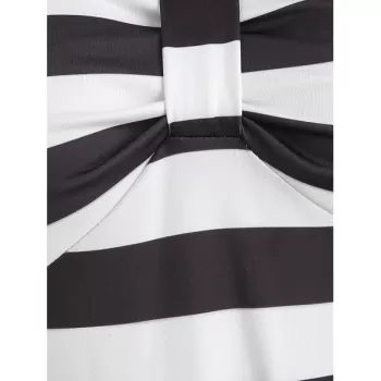 Cat Print A Line Vintage Dress -