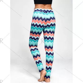 Chevron Print Flare Pants -