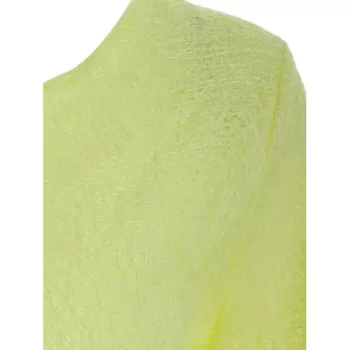 Chic Round Collar Long leeve Lace pliced Women's Blouse - Beige