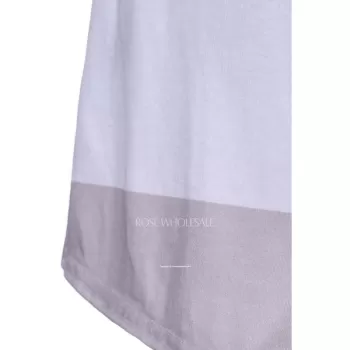 Chic triped Collarless 3/4 leeve Irregular Asymmetric Cardigan For Women - Gray