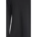 Chic Turtle Neck Long leeve pliced Women's weatshirt - Black